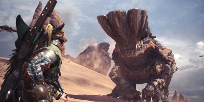 Mo<em></em>nster Hunter World - Barroth Staring Down Hunter In Its Intro Cutscene